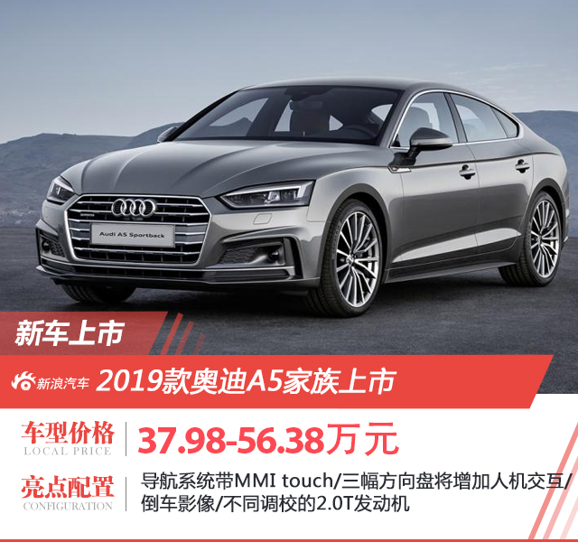2019款?yuàn)W迪A5家族上市